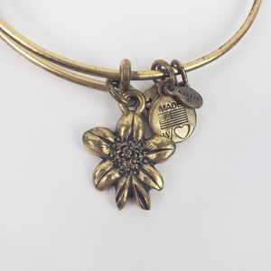 Alex & Ani Flower Charm Bangle Bracelet Rafaelian